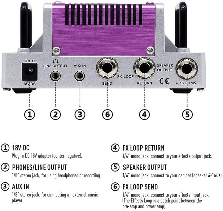 Hotone NLA-2 Purple Rain Gitarrenverstärker, 5 W