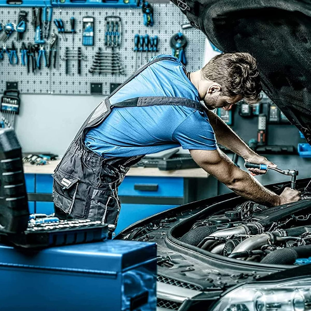 Högert Technik - Werkzeugset I Steckschlüssel, Bits und Zubehör I 1/4” und 1/2” I Hochqualitativem L