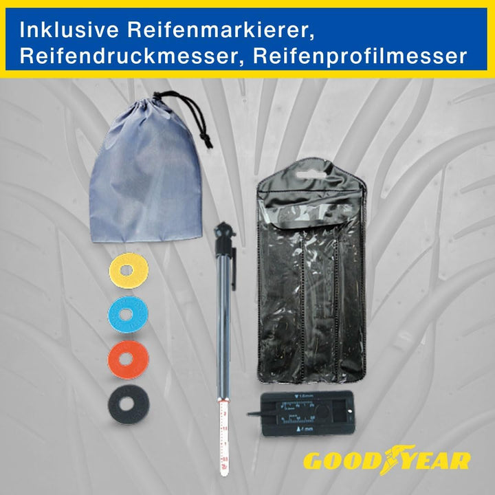 Goodyear Felgenbaumwagen für 4 Reifen, platzsparende und kontaktlose Aufbewahrung, mit Schutzhülle,