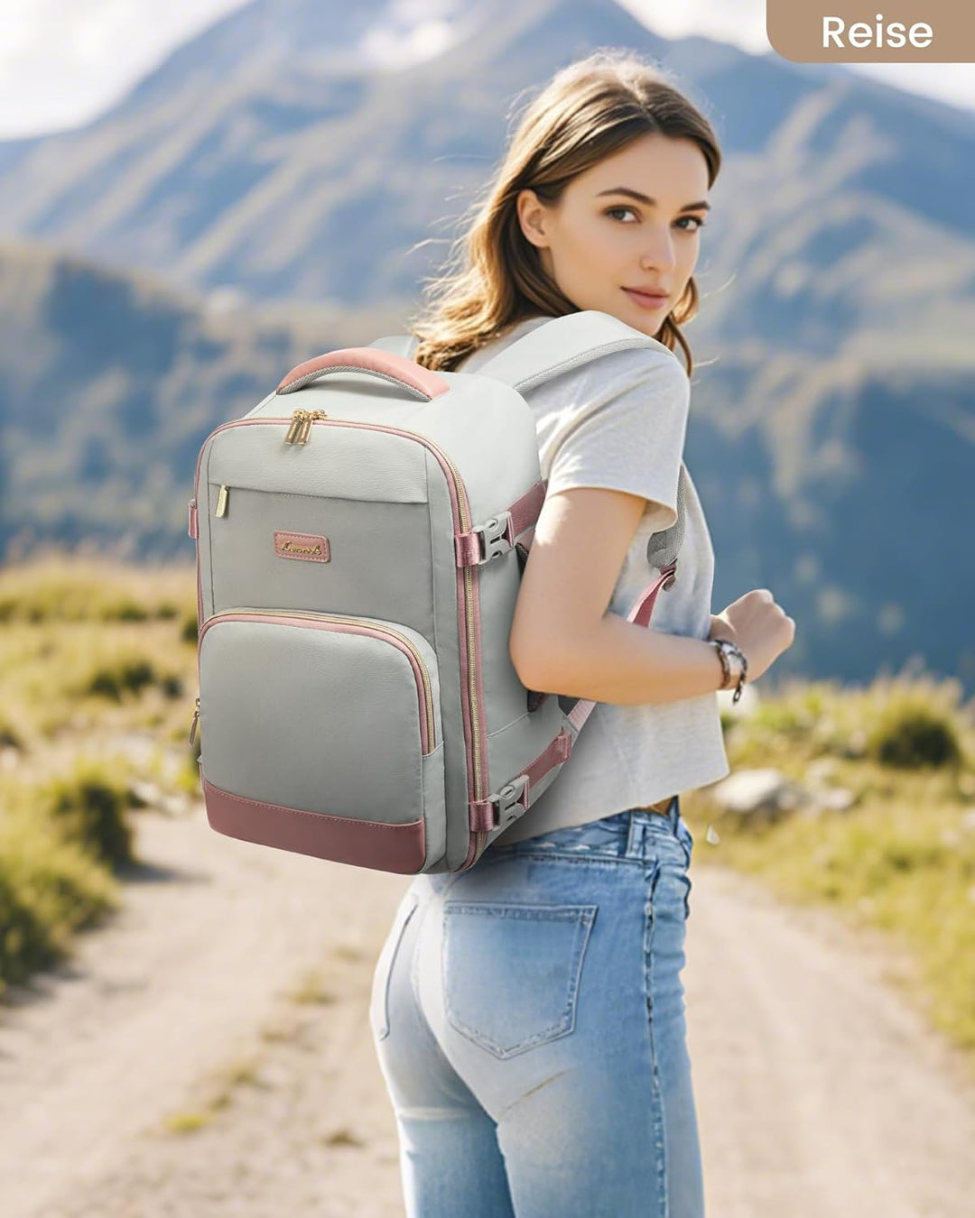 LOVEVOOK Ryanair Handgepäck 40x30x20, 24L Reiserucksack Damen, Handgepäck Rucksack Ryanair, Rucksack