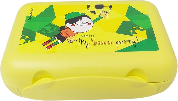Tupperware to Go Lunchbox Clevere Pause XXL mit Trennwand Eco+ Schule Brotdose mit Abteilung gelb mi