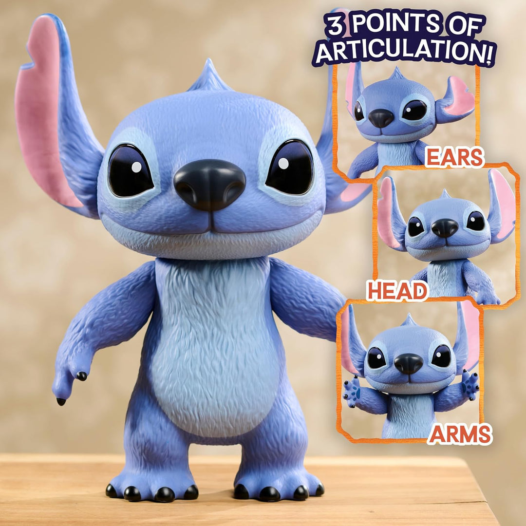 Just Play Disney Stitch Live-Action 35,6 cm grosse Larger Than Life Vinylfigur, 3 Artikulationspunkt