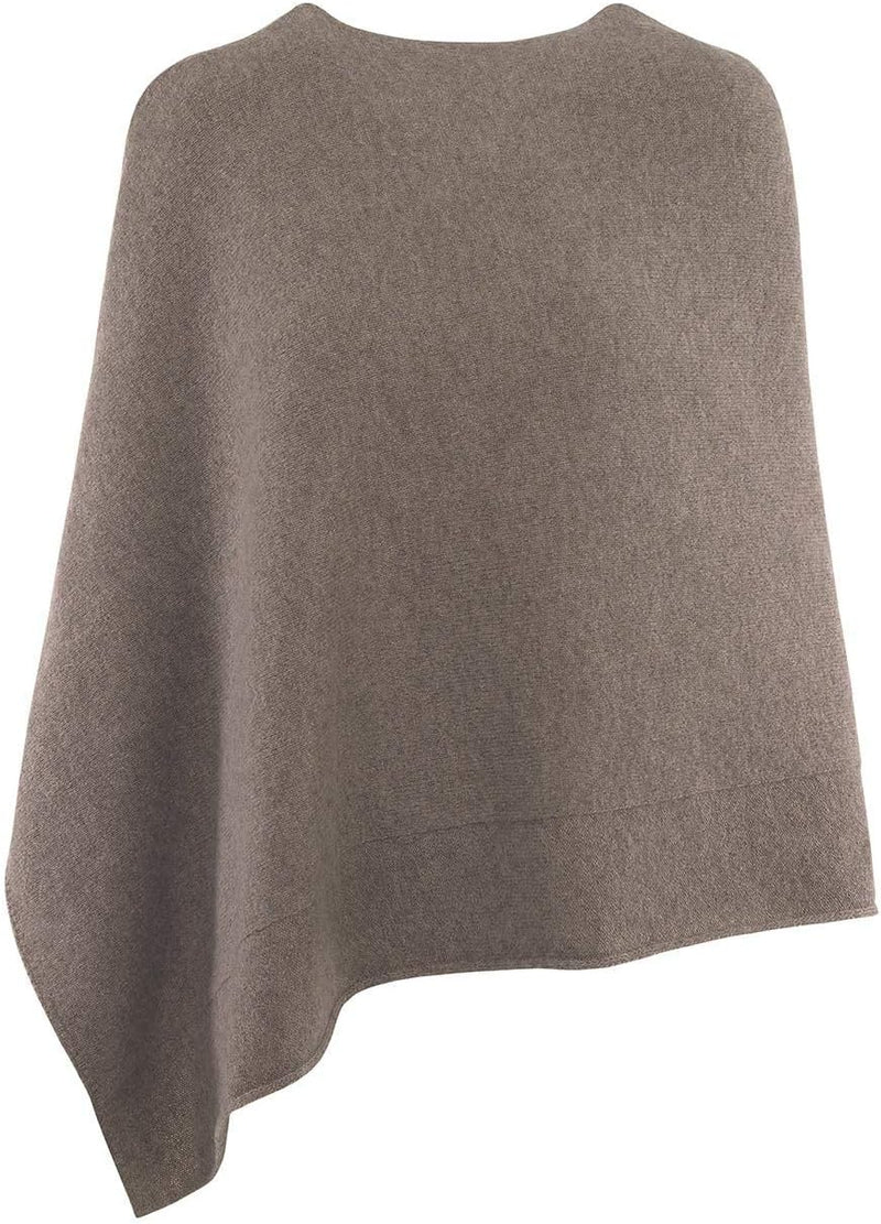 GIESSWEIN Merino Lambswool Poncho - Damen Feinstrick Überwurf aus Merinowolle, Wool Cape, Frauen Str
