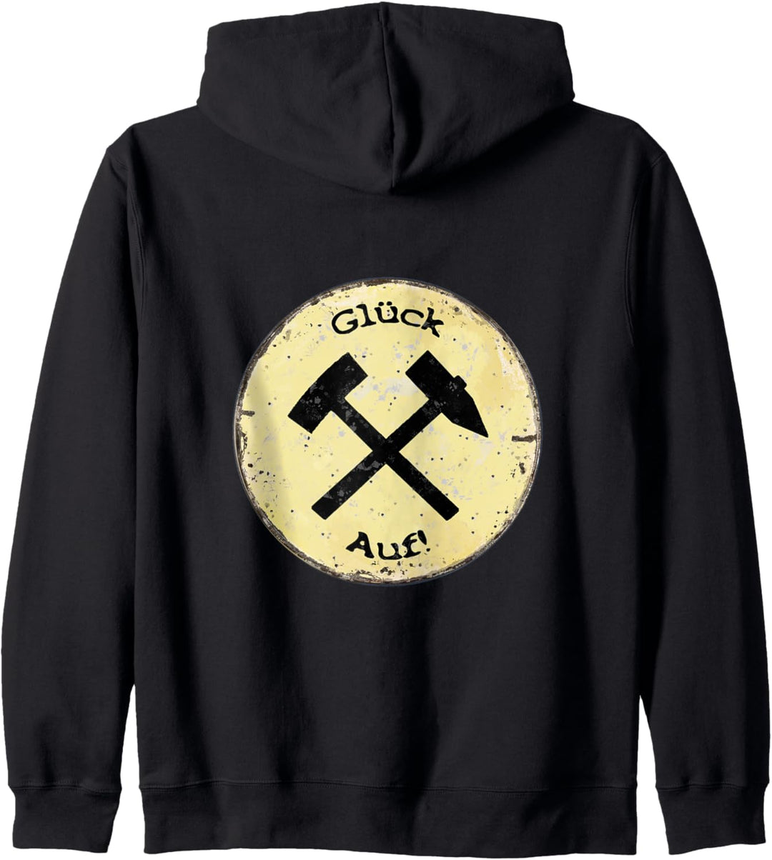 Glück Auf! (Schlägel&Eisen) auf altem Schild Kapuzenjacke