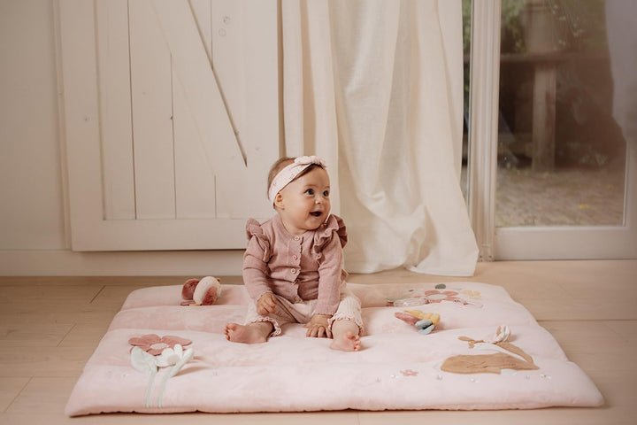 Little Dutch Krabbeldecke Spieldecke Activity Matte Baby (80x100 cm) rosa - Fairy Garden