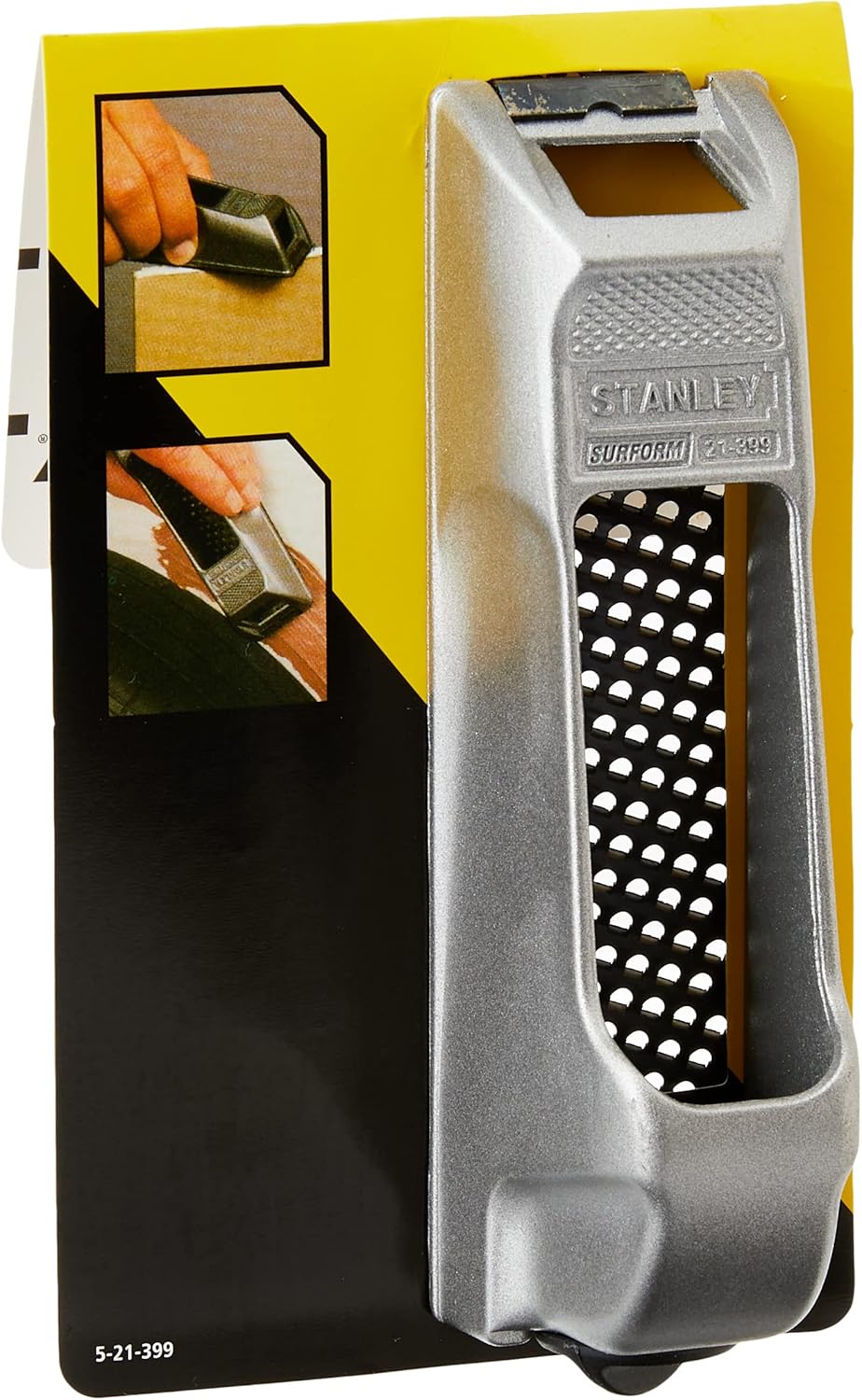 Stanley Surform Blockhobel (mit Metallkorpus, umstellbares Blatt, Blattlänge 140 mm, Gesamtlänge 155