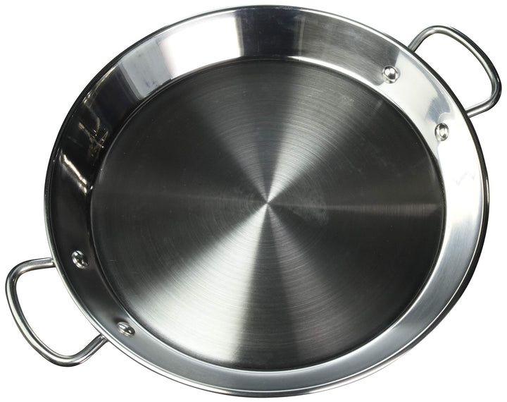 Guison Paella-Pfanne aus Edelstahl mit Sandwichboden, silber, 32 cm