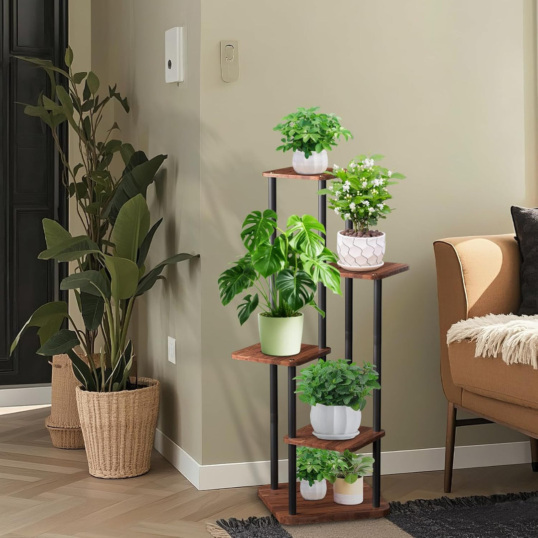 Pflanzenständer Blumenständer indoor 5 Etagen Pflanzenregal Blumentreppe Metall Blumentopf Mode Pfla