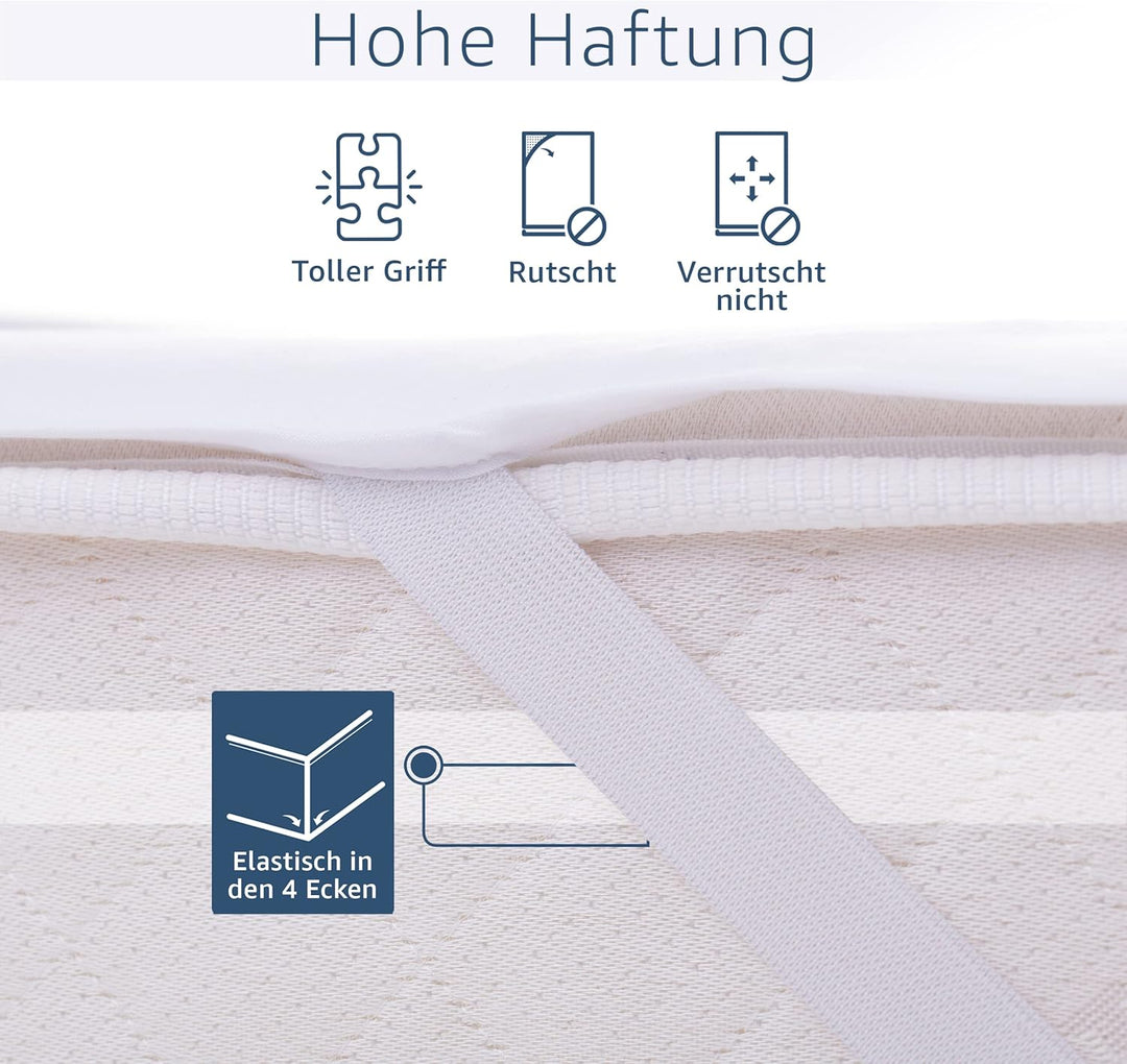 Amago - Matratzenschutzauflage, Vorders: 100 prozent Baumwolle, Rücks: PU Membrane, 200 x 200 cm - W