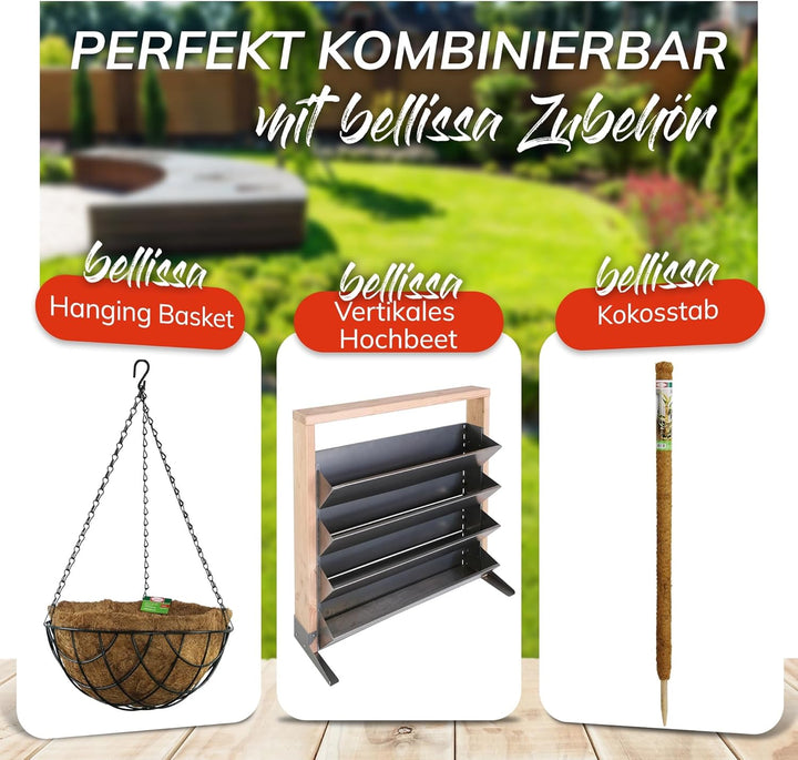 bellissa – Blumenkastenhalterung eckig für Blumenkästen 8er Set hochbelastbar bis 30kg - Montage für