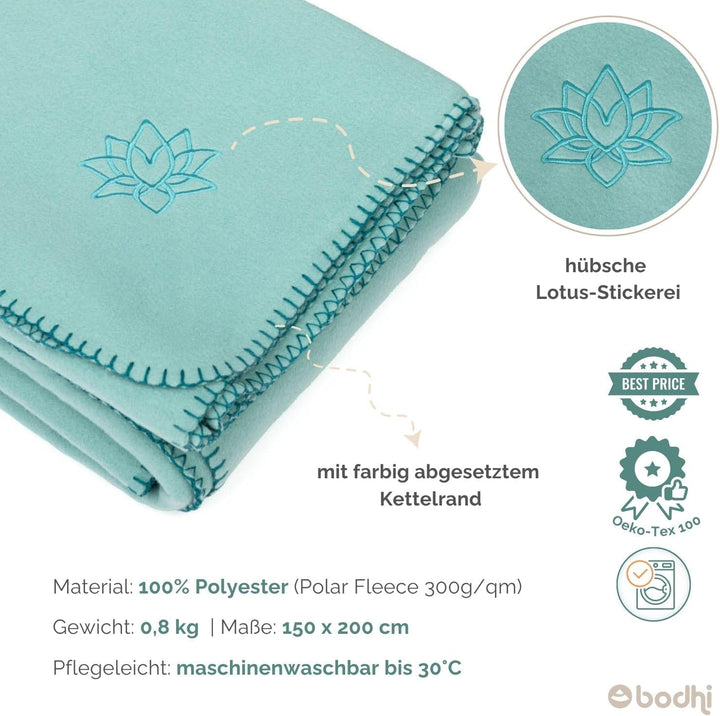 Bodhi Yogadecke ASANA Blanket | Weiche & Warme Kuscheldecke | Meditationsdecke für Shavasana | Tages