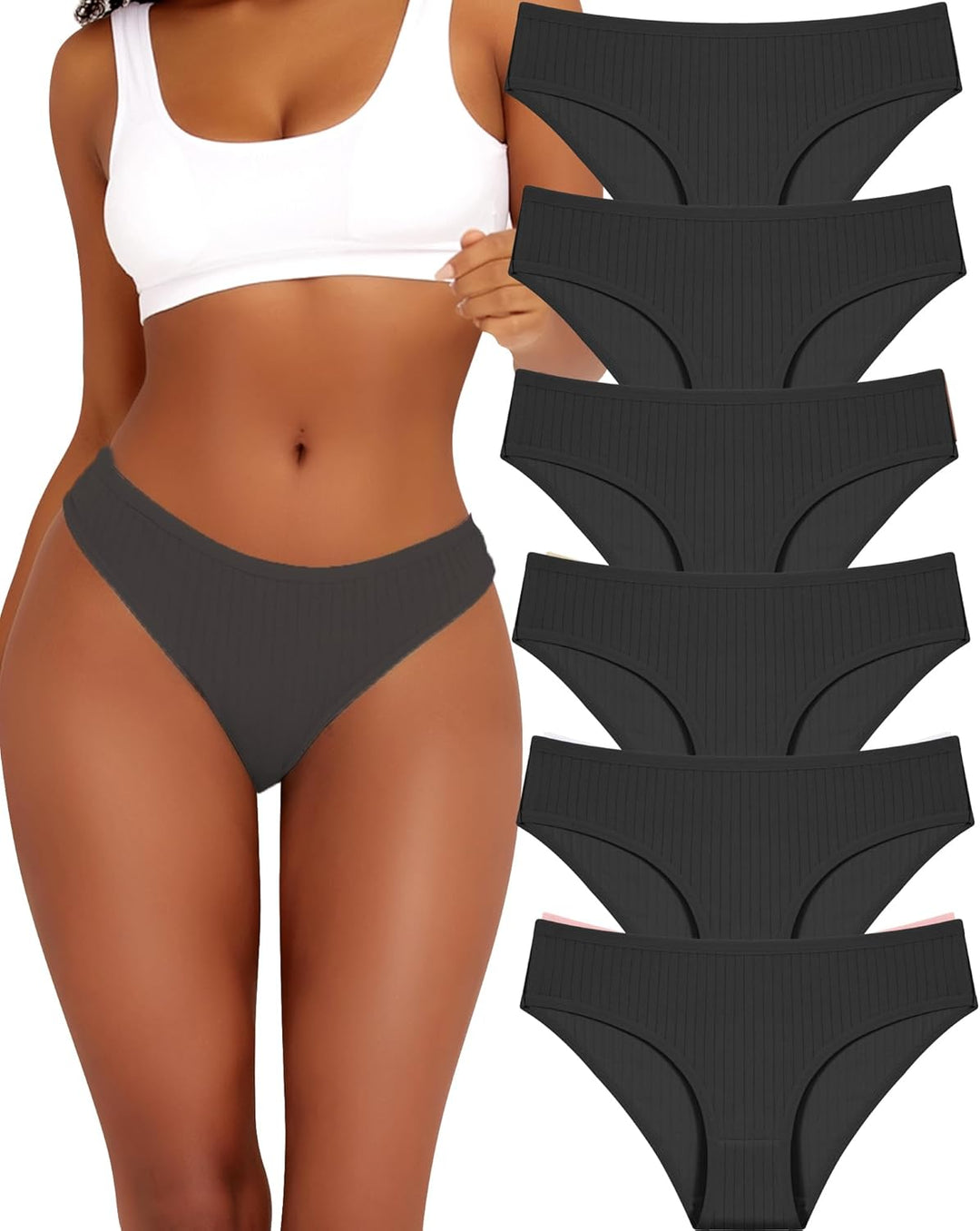 BeReady 6er Pack Unterhosen Damen Baumwolle Stretch Slips Baumwoll Hipster Bequeme Unterwäsche Cotto