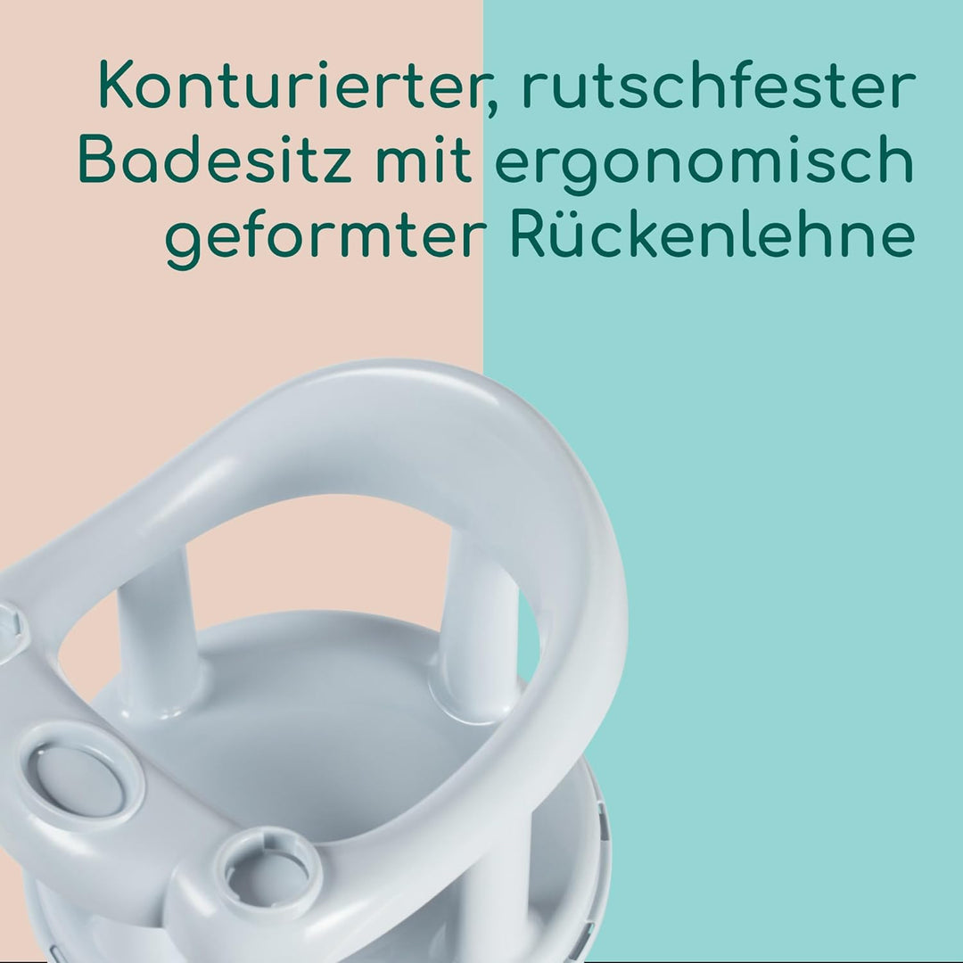 Bebeconfort Playful Drehbarer Badewannensitz, Baby Badesitz, 6-12 Monate, Max. 10 kg, Babysitz Badew