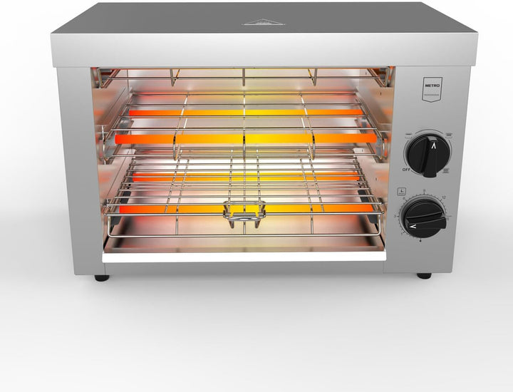 METRO Professional Doppel Toaster- / †berbackgerŠt, Edelstahl, 49.2 x 28 x 33.4 cm, 300 W, mit Zwei