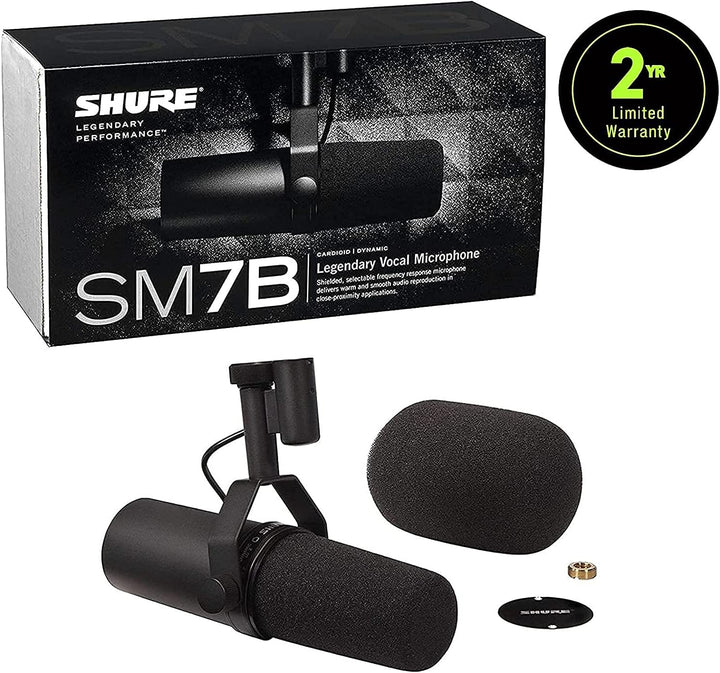 Shure sm7b Mikrofon – Mikrofone (Studio, 50 – 20.000 Hz, Cardioid Mikrofon, kabelgebunden, schwarz)