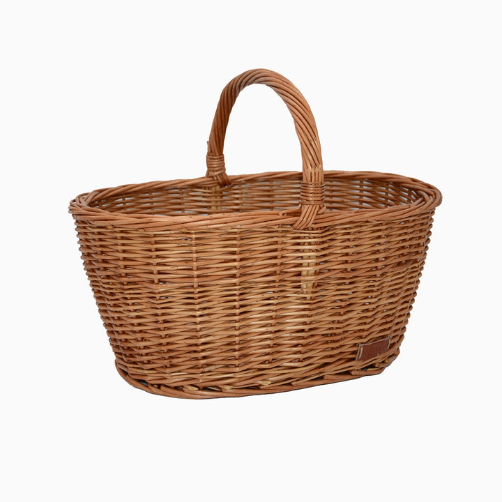 UNUS Weidenkorb Picknickkorb Einkaufskorb Henkelkorb 44,5x33,5x20cm(LxHxB) braun Braun gross, Braun