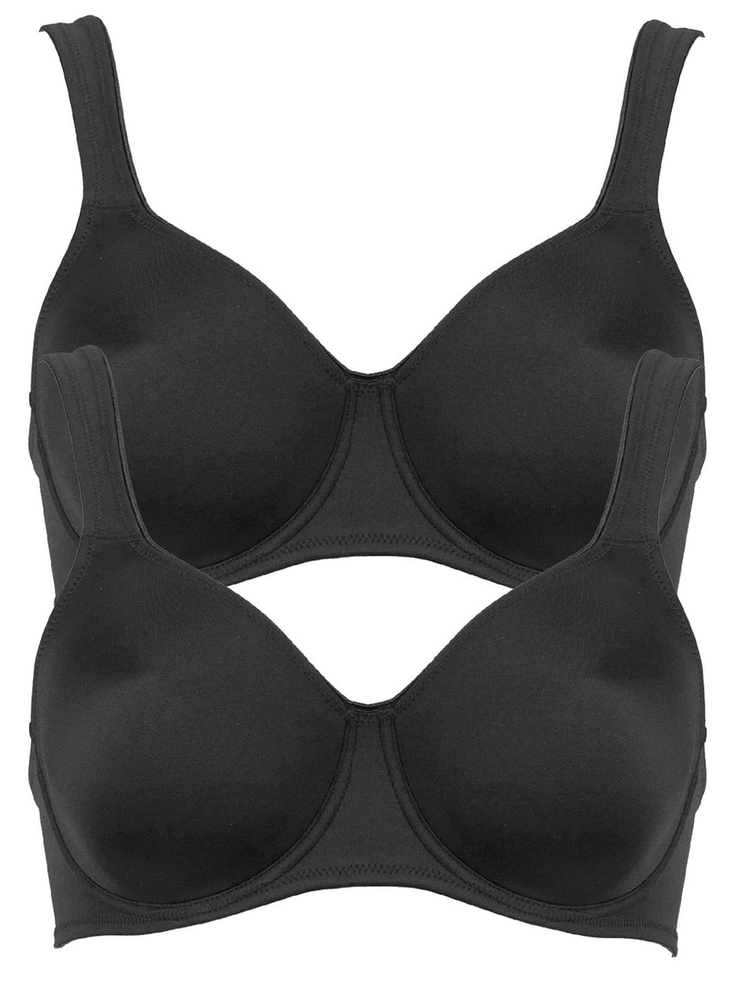 Anita 2er Sparpack Bügel BH Twin 5490 Gr. 65-100 B-H 70B Schwarz, 70B Schwarz