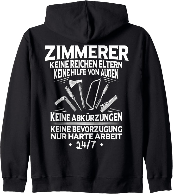 Zimmermann Harte Arbeit Zimmerer Kapuzenjacke