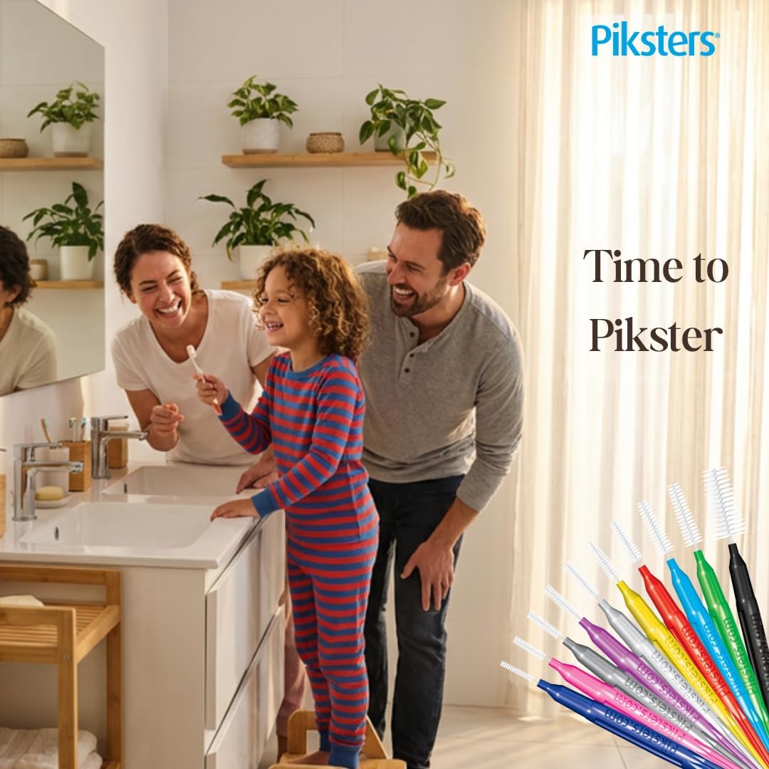 Pikster Interdental Brushes (40 Pack, Size 4 (Red)) 40 Pack Size 4 (Red), 40 Pack Size 4 (Red)