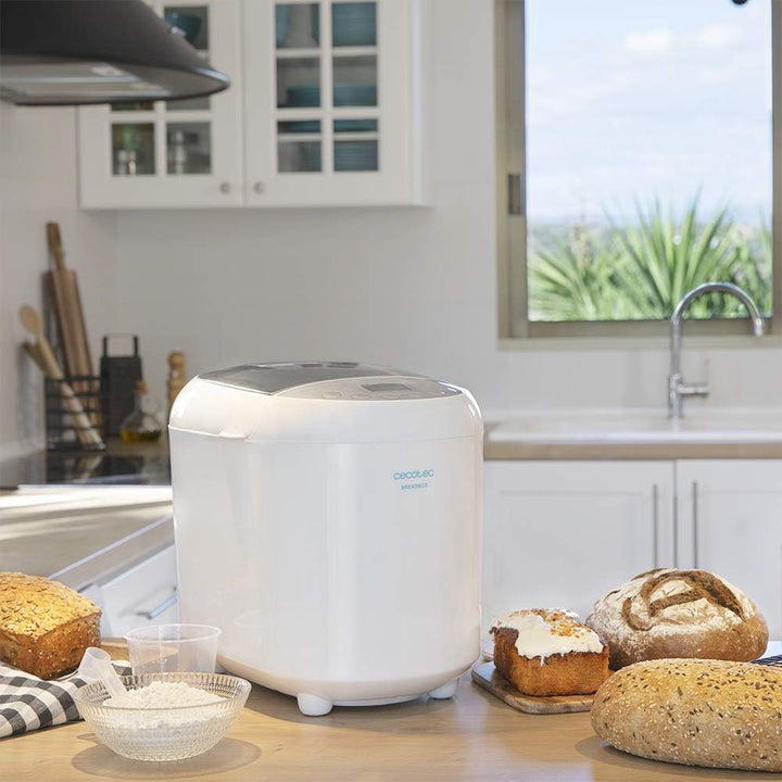 Cecotec Panificadora Bread&Co 1000 Delicious. 19 Programas, 1 Kg, 15 Horas programables, Cubeta Apta