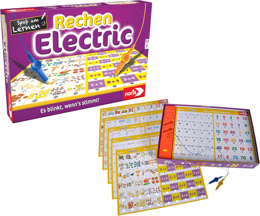Noris 606013711 Lern Electric Der Lernspiel-Klassiker was passt zusammen, ab 6 Jahren & 606013721 Re