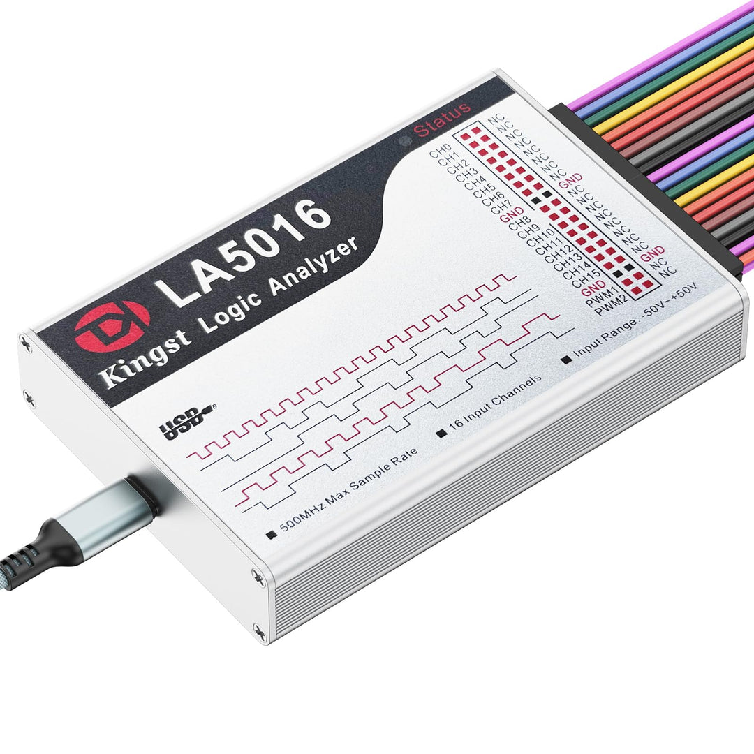 InnoMaker LA5016 USB-Logikanalysator - 16 Kanäle 500MS/s 10GB Tiefe PWM-Generator, MCU ARM FPGA Debu