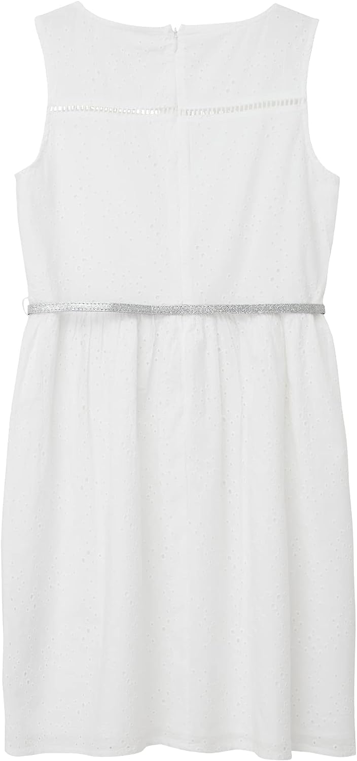 s.Oliver Mädchen Kleid, kurz 152 Weiss #F2f3f4, 152 Weiß #F2f3f4