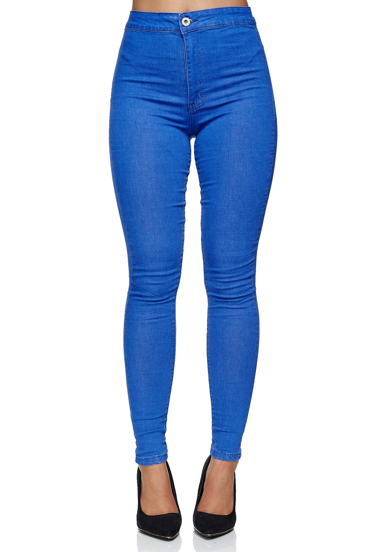 Elara Damen Slim Fit Hose Highwaist Jeans Chunkyrayan 36 Slim Navy Chicago, 36 Slim Navy Chicago