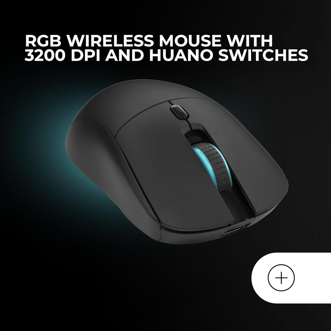Mars Gaming MCPWTKL, Kabelloses Gaming-Combo, DualPro Link 2.4GPRO-Technologie, TKL FRGB Rainbow Tas