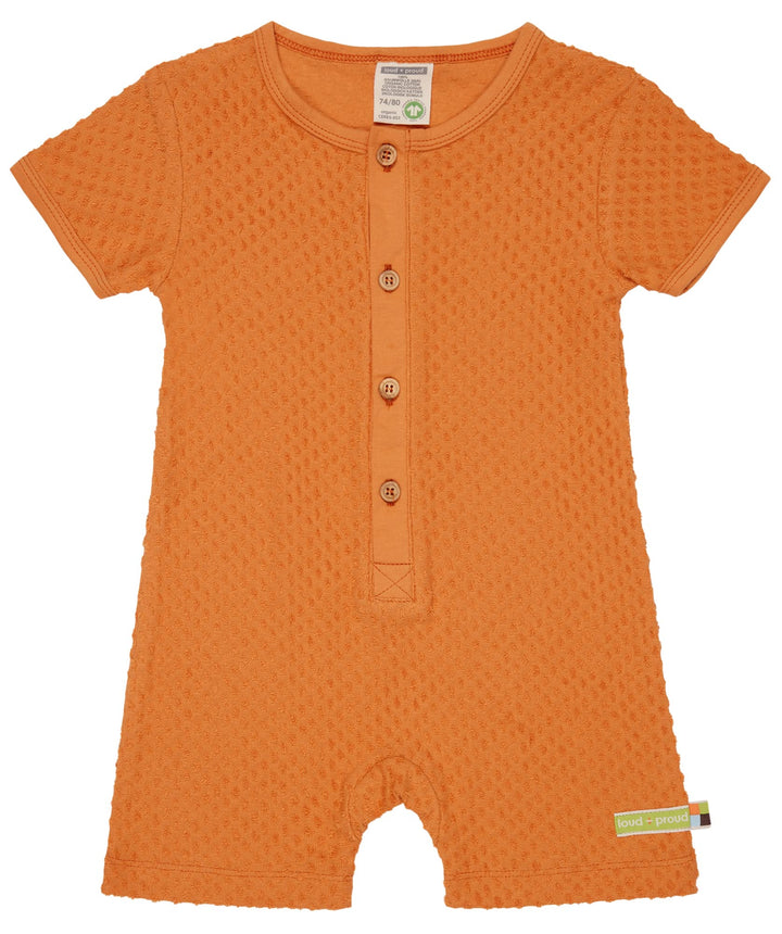 loud + proud Unisex Baby Frottee mit Punkten, GOTS Zertifiziert Spieler 50-56 Carrot, 50-56 Carrot