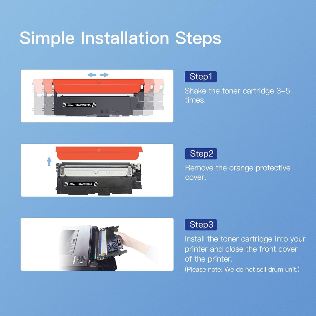 GPC IMAGE 117A Toner Set Kompatibel für HP 117A für Toner HP Color Laser MFP 178nwg für HP Color Las