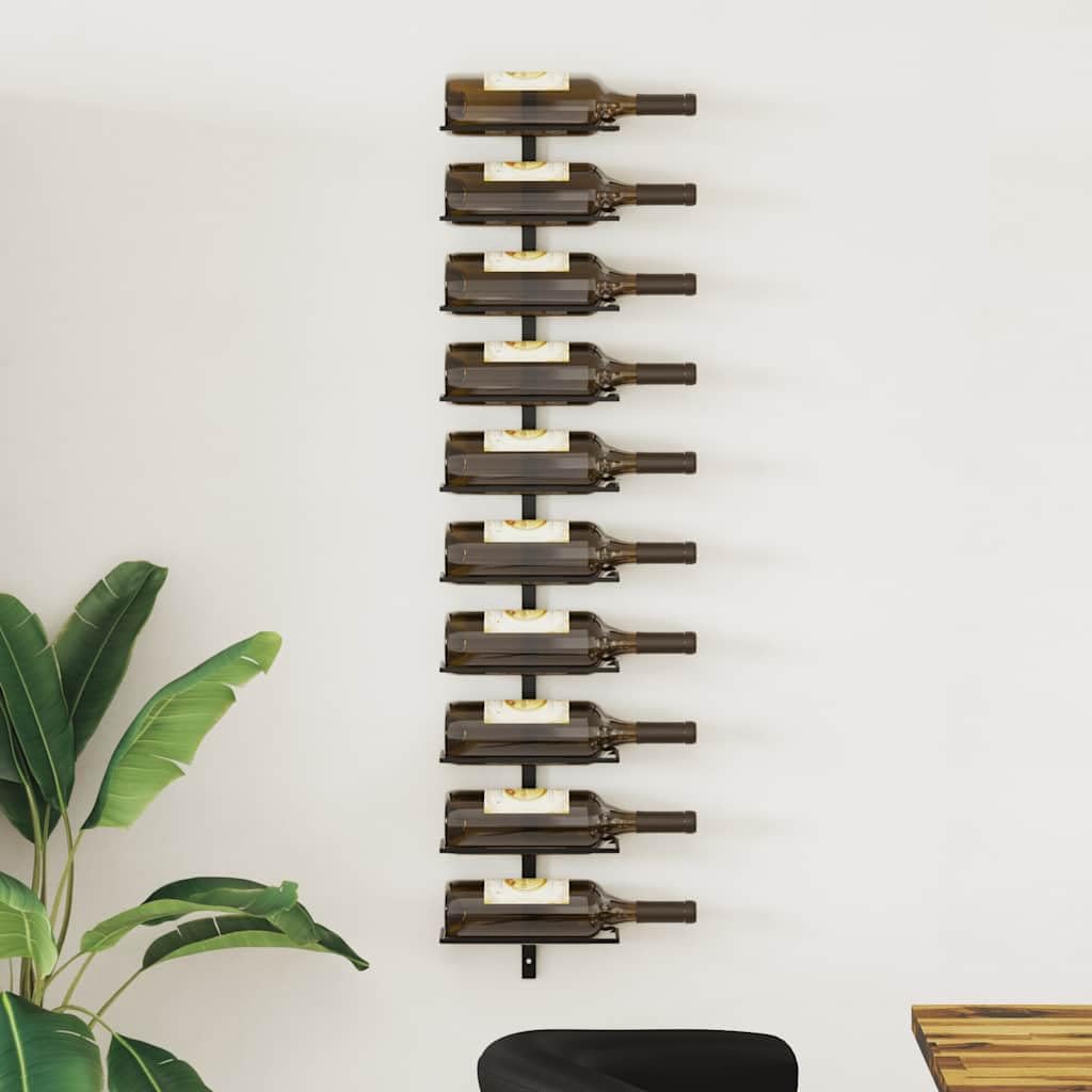 vidaXL Wand Weinregal für 10 Flaschen Flaschenregal Flaschenhalter Wandregal Hängeregal Flaschenstän