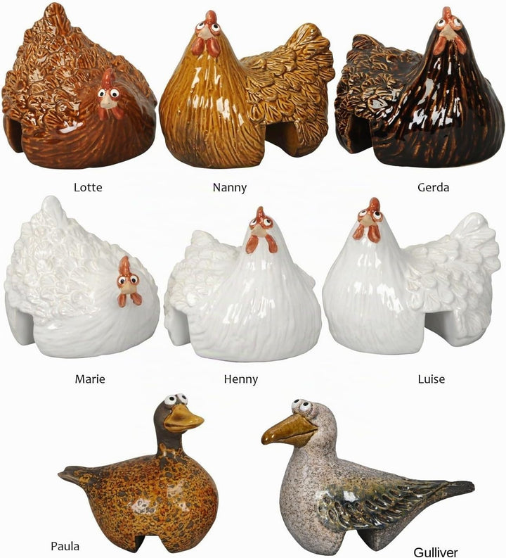 NETPROSHOP Schöne Tierfiguren Zaunhocker und Kantenhocker aus Keramik Höhe ca. 12 cm, Auswahl:Luise,