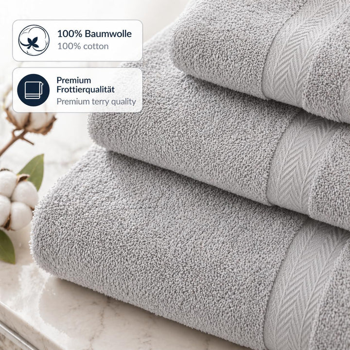 Betz Premium Classic Frottier Handtuch-Set 10-teilig - 2X Liegetücher - 4X Handtücher - 2X Gästetüch