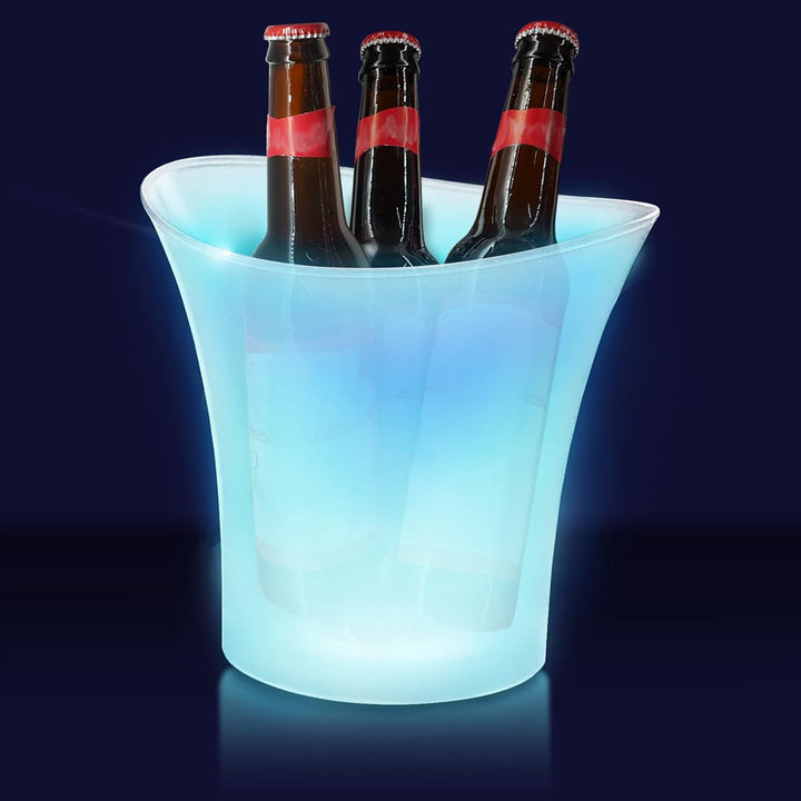 SMETA LED Eiskübel, Sektkühler LED,5L LED Eiseimer, Zum Kühlen von Champagner, Wein, Getränke, Bier,