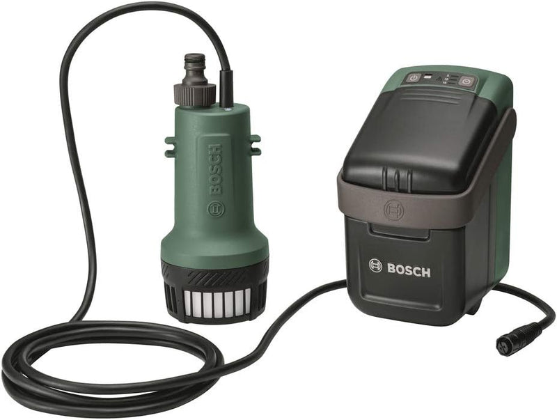 Bosch Akku-Tauchpumpe GardenPump 18 (1x Akku, 18-Volt-System, im Karton), 25m, Grün Altes Design Tau