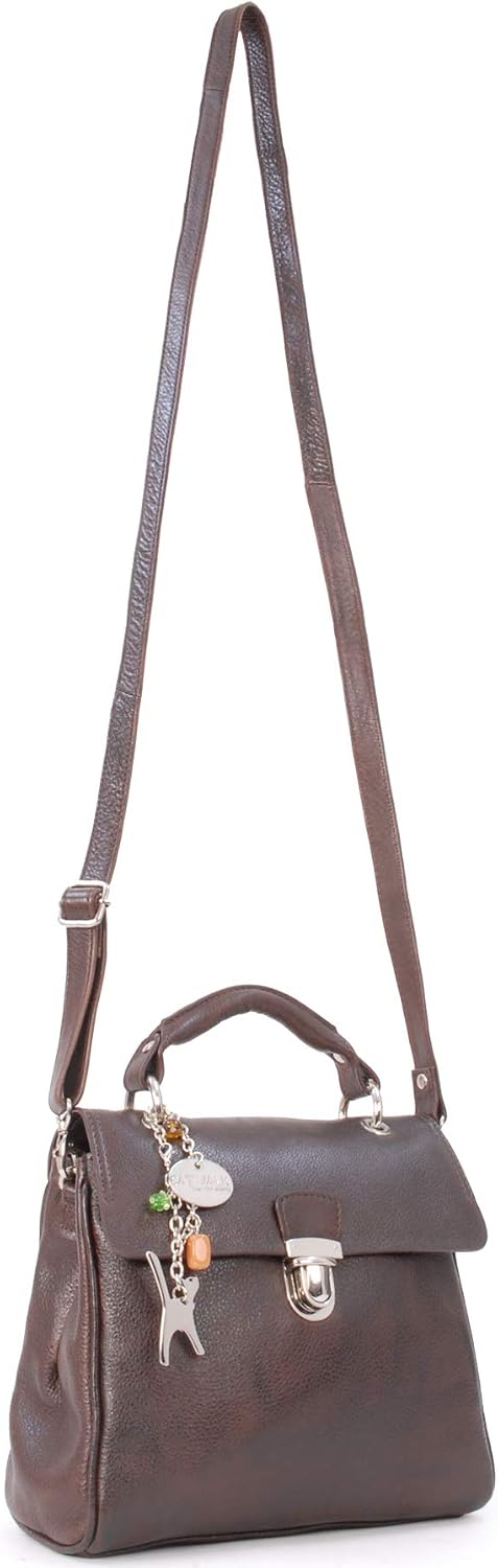 Catwalk Collection Handbags - Damen Leder Umhängetasche - Crossbody Bag/Handtasche Mittelgross - Ver