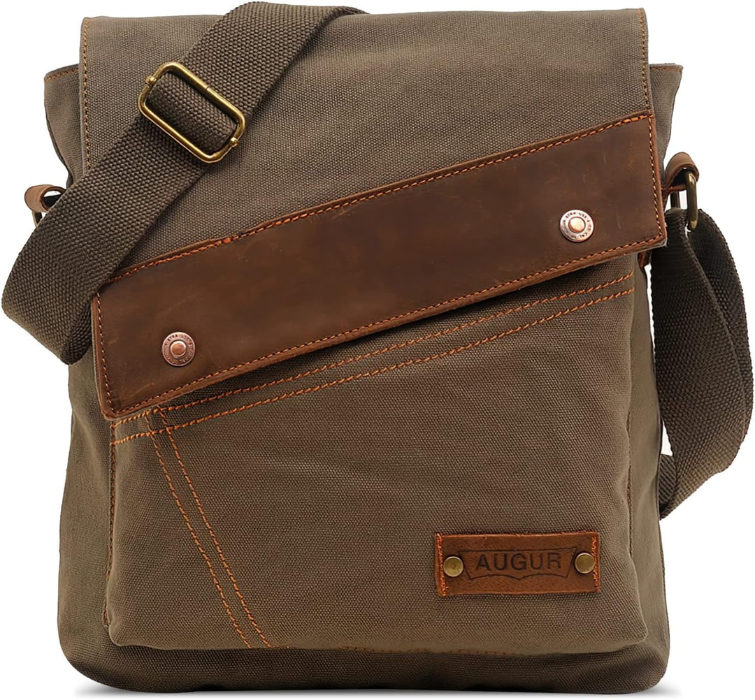 DORRISO Herren Umhängetasche Mode Leinwand Schultertasche Reise Schultertaschen Leicht Kuriertasche