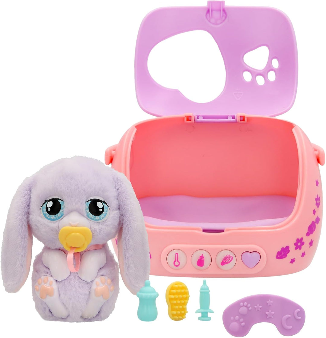 Baby Paws JUST Born Bunny INTERAKTIVE Haustiere Haustiere mit Einer elektronischen Transportbox mit