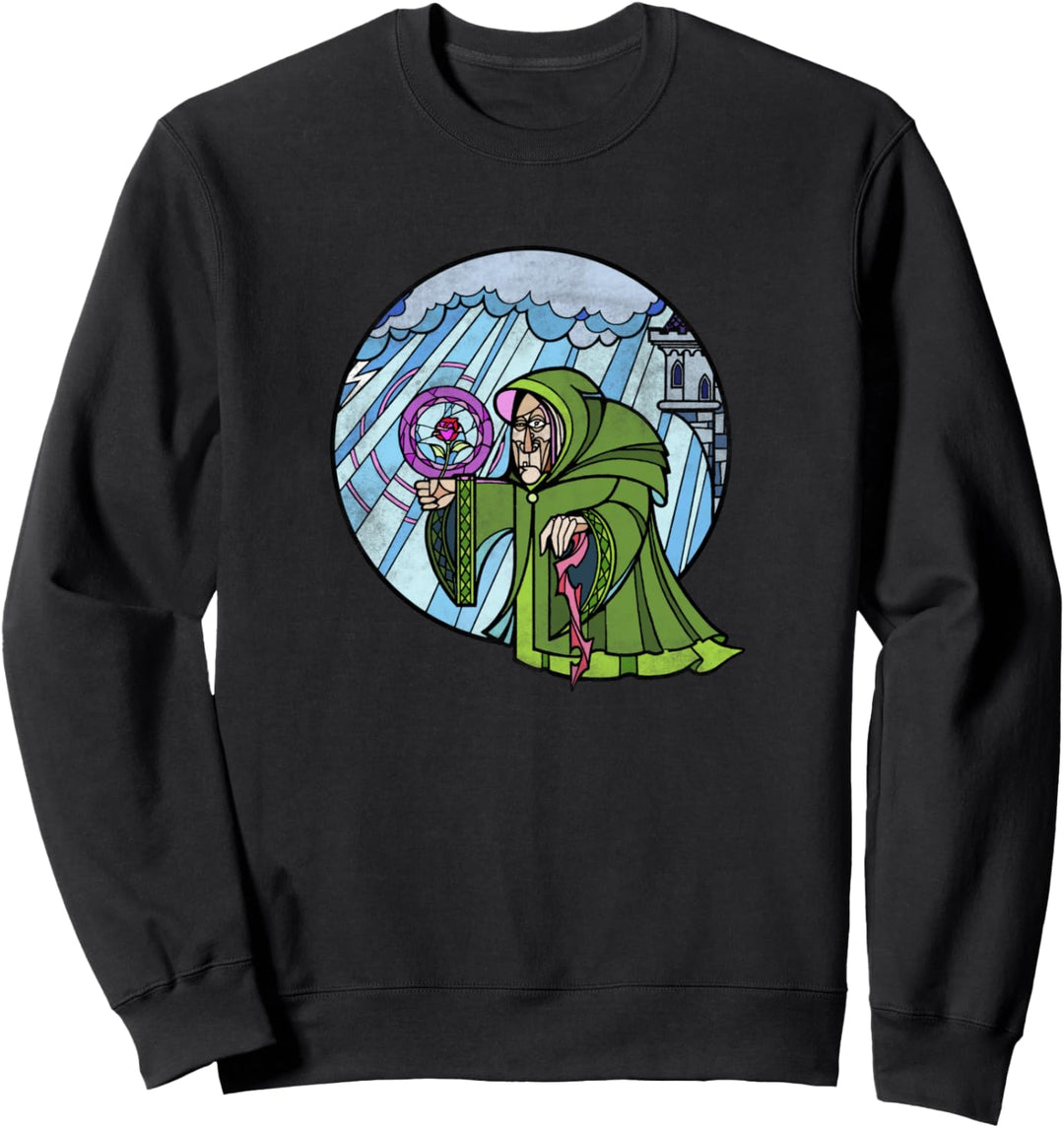 Disney Snow White Evil Queen As Hag Stained Glass Sweatshirt