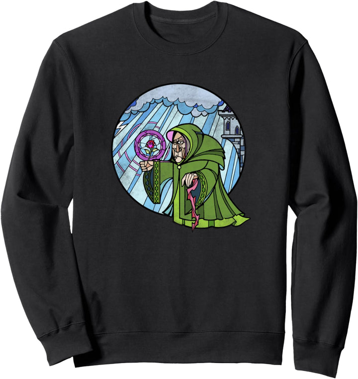 Disney Snow White Evil Queen As Hag Stained Glass Sweatshirt