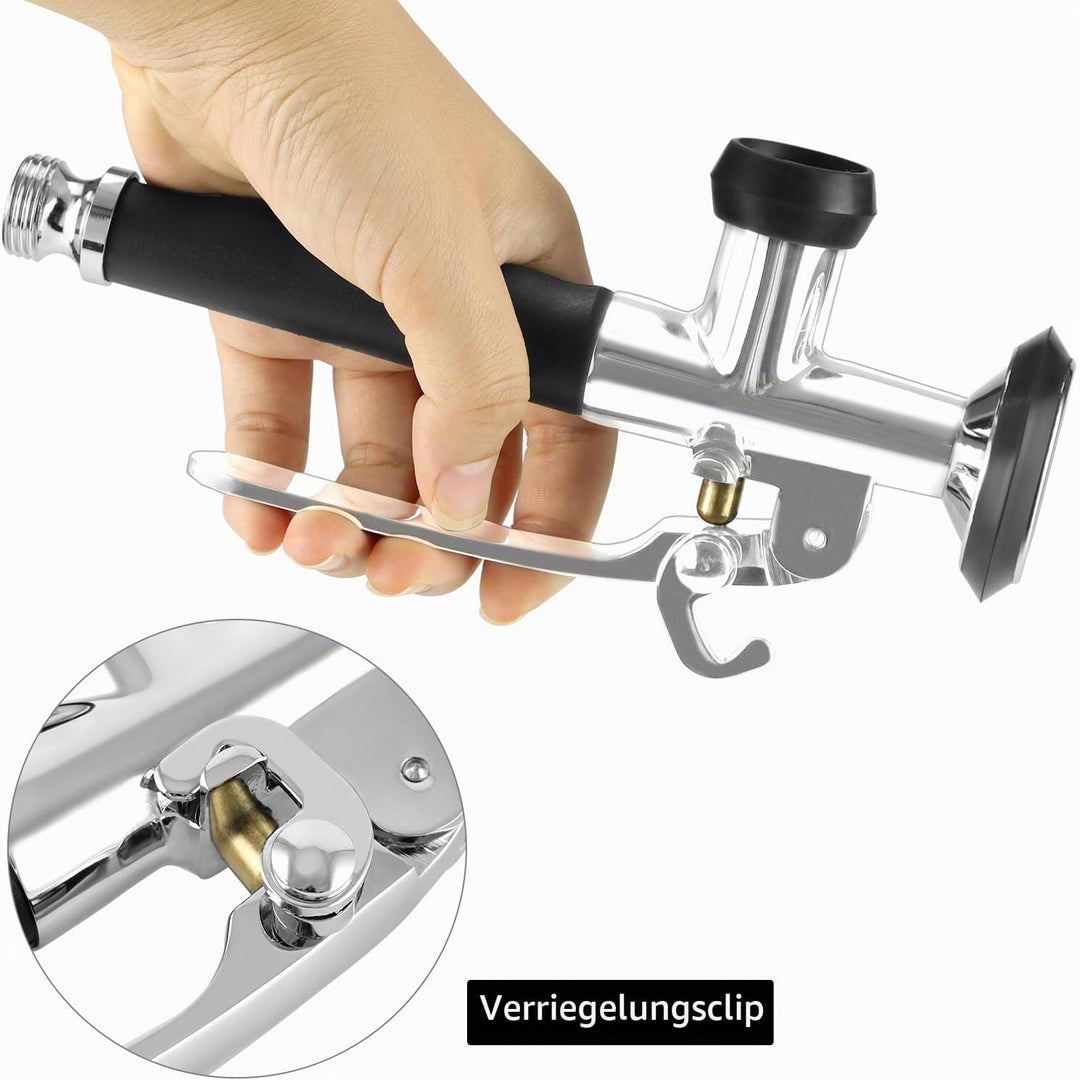 QWORK® Messing Handbrause inkl. Feststellbügel, Sprühkopf für Küchenspüle-Wasserhahn - Universeller
