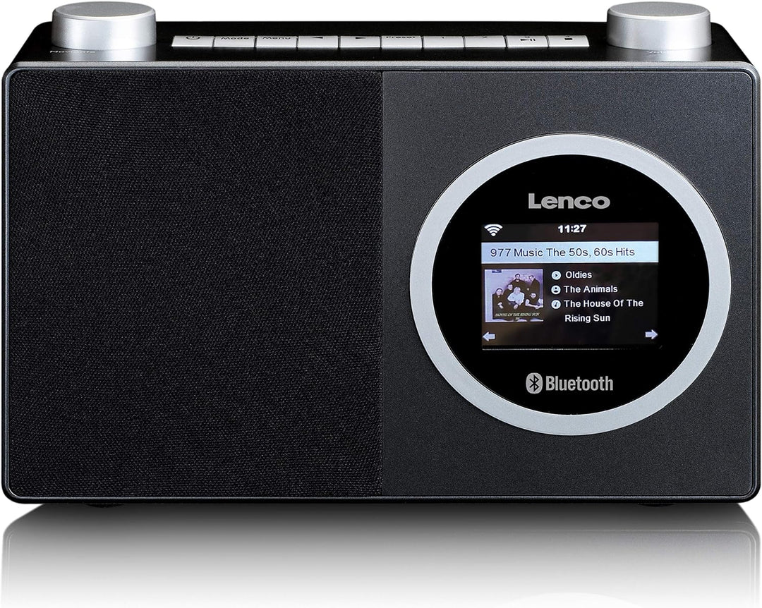 Lenco A003244 DIR 70 - tragbares Internetradio -DAB+Radio-RetroDigitalradio-WLAN-Bluetooth-2,4”Farbb