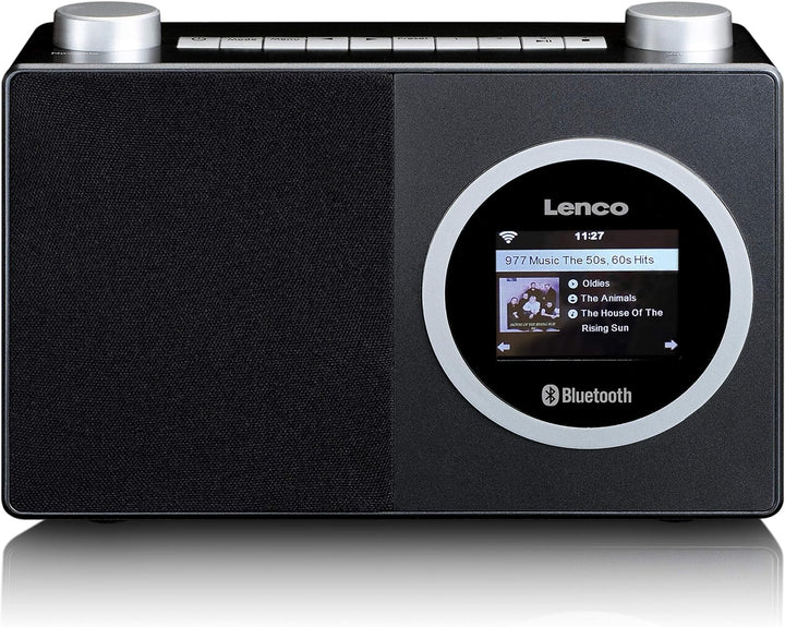 Lenco A003244 DIR 70 - tragbares Internetradio -DAB+Radio-RetroDigitalradio-WLAN-Bluetooth-2,4”Farbb