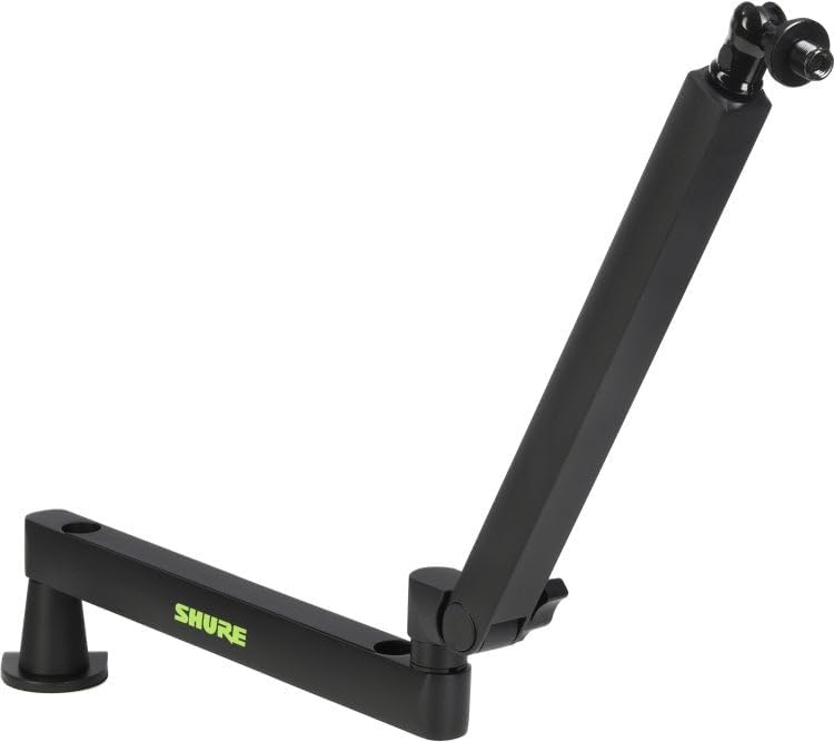Shure by Gator Premium-Mikrofonständer mit flachem Profil für den Schreibtisch; vollständig verstell