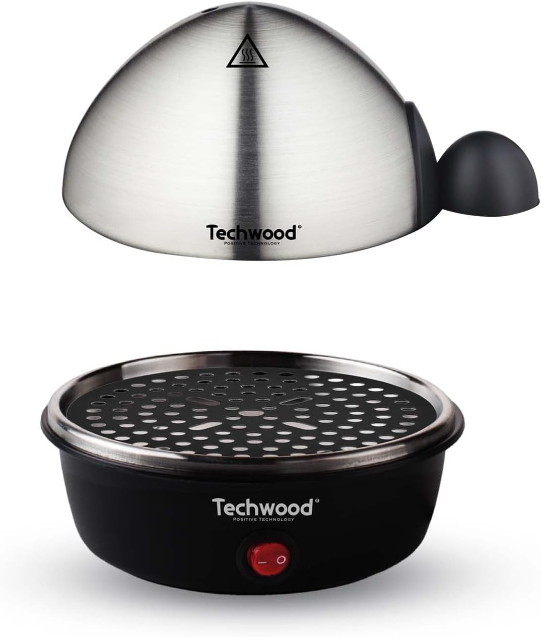Techwood TO-007 Kocher, 1 bis 7, Harteier, Wollen, Schalen, Gebürsteter Stahl, Schwarz