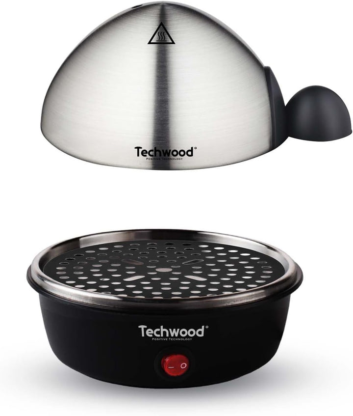 Techwood TO-007 Kocher, 1 bis 7, Harteier, Wollen, Schalen, Gebürsteter Stahl, Schwarz