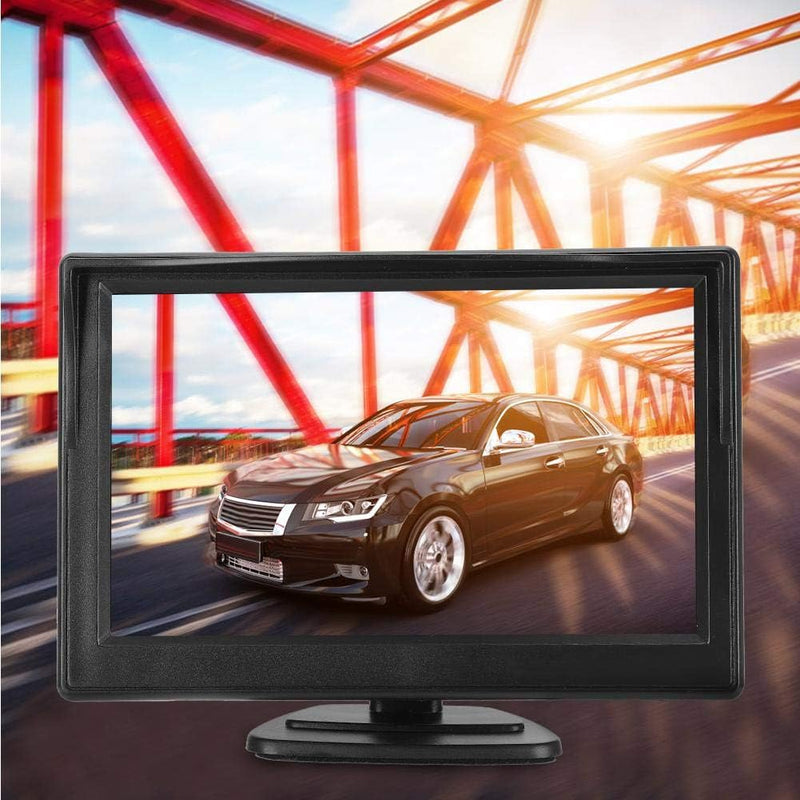 Auto-Monitor, 5-Zoll-TFT-Monitor Hochauflösendes PAL/NTSC-Rückfahr-Parkdisplay Fahrzeugsicherheitssy