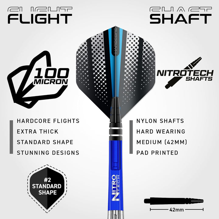 RED DRAGON Razor Edge Series Softip Dartpfeile Tungsten Profi Steel Darts mit Flights und Schäfte 18