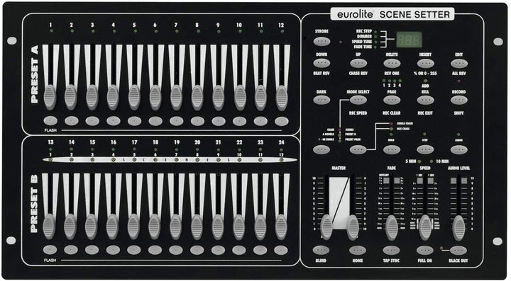 EUROLITE DMX Scene Setter Controller | Theaterlicht-Pult für 24 DMX-Kanäle, jede Szene in der Hellig